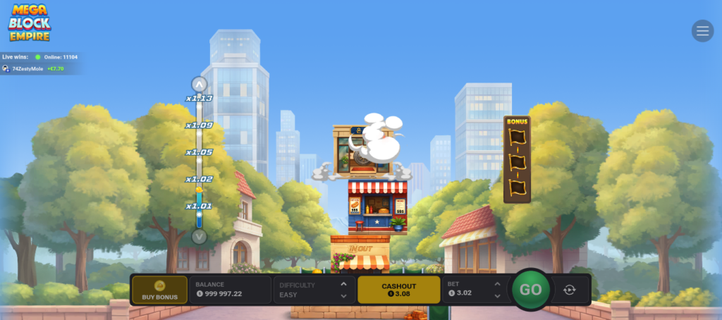 Megabloc Empire jeu casino