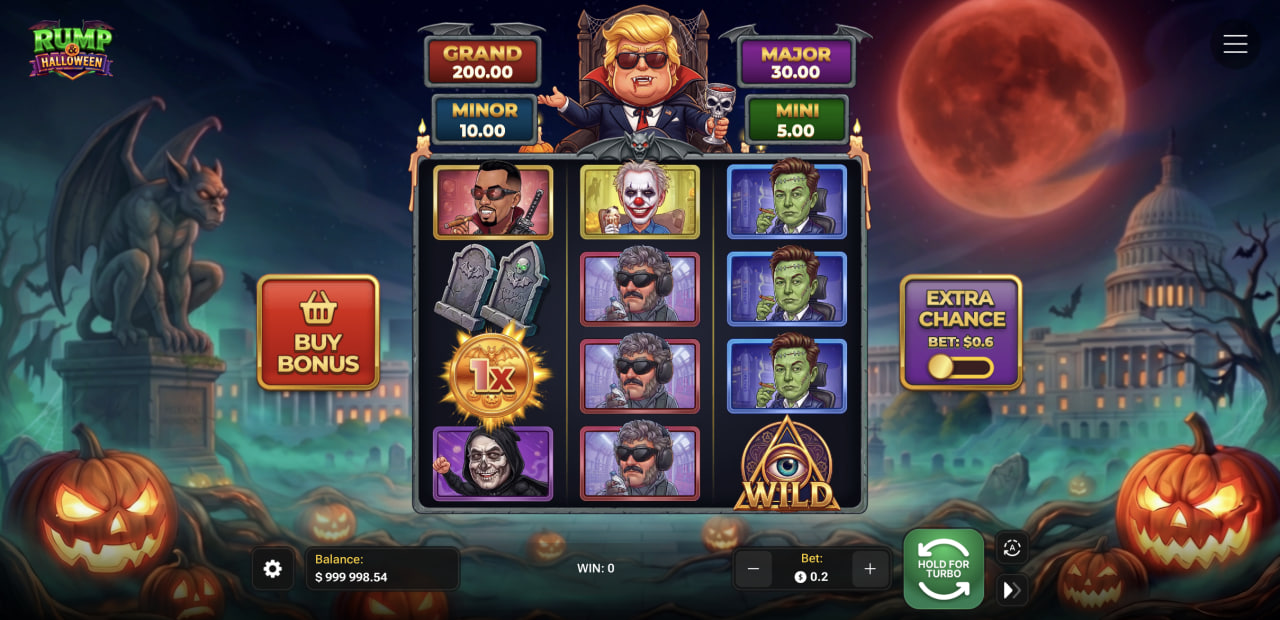 Rump And Halloween casino, démo et jeu gratuit en français : grille et quatre jackpots