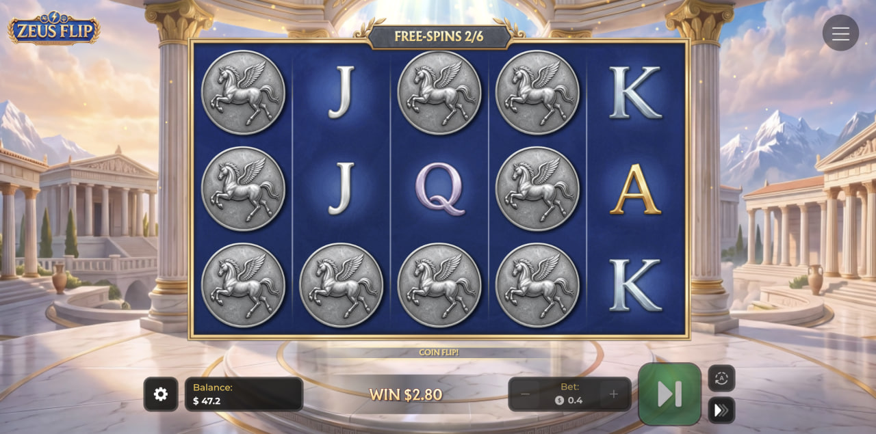 Zeus Flip jeu casino, démo gratuite en français : free spins avec pièces Pégase