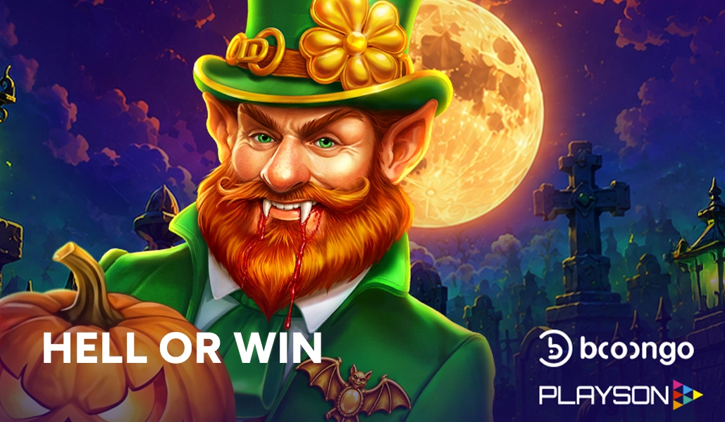 Just4win avis casino fiable sans arnaque, jeu démo : tournoi Hell or Win, lutin vampire et logos Booongo Playson
