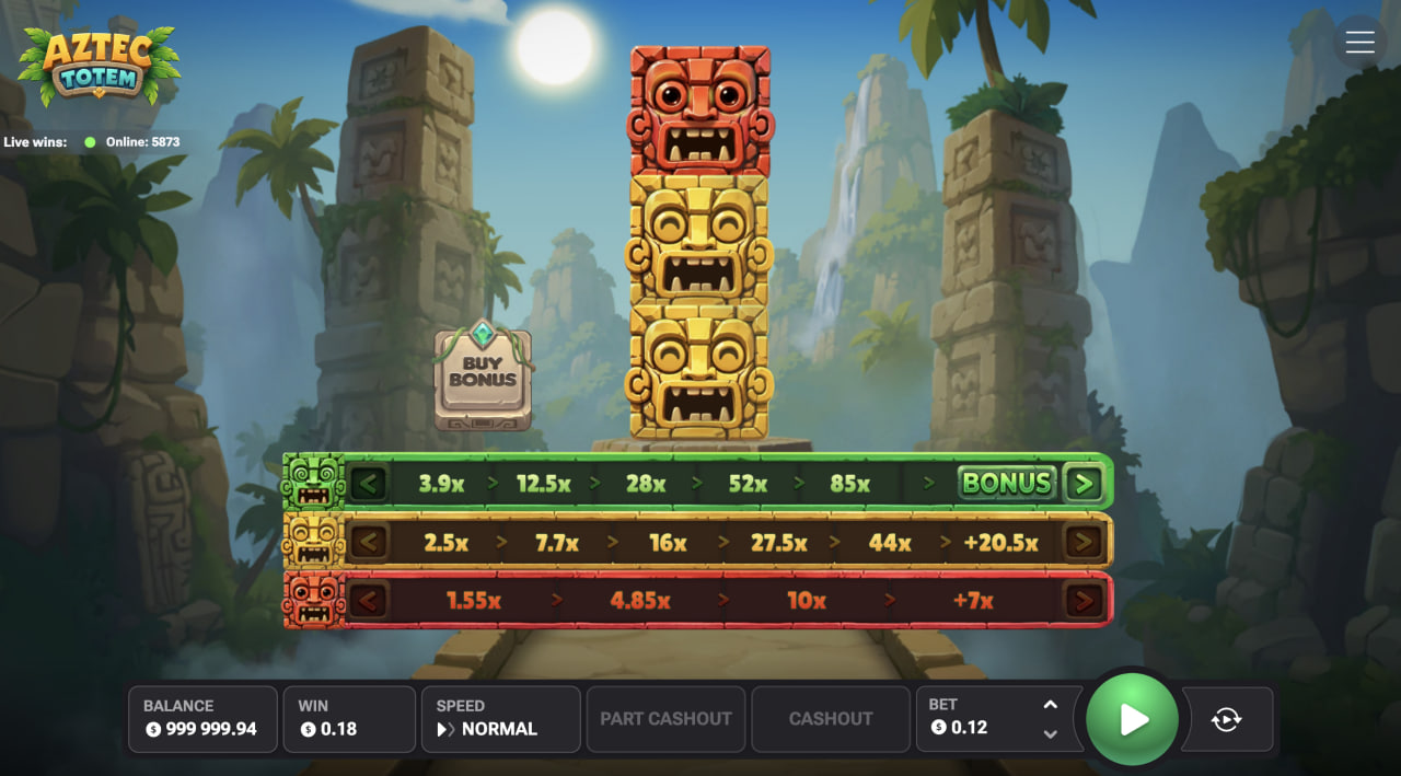 Aztec Totem jeu, démo gratuite en français, casino : totem et trois lignes de multiplicateurs